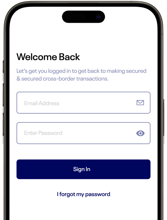 Instaflow sign in screen mobile